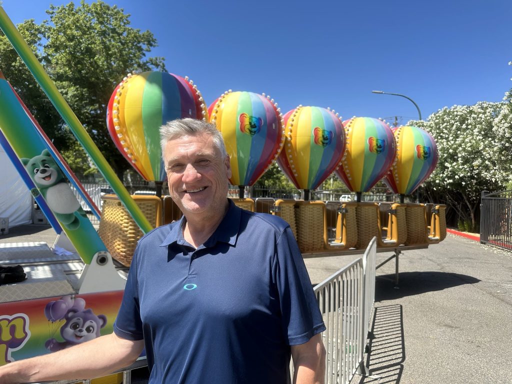 Napa Valley Expo CEO Corey Oakley, during the 2024 Napa Town & Country Fair set-up. Lisa Adams Walter photo