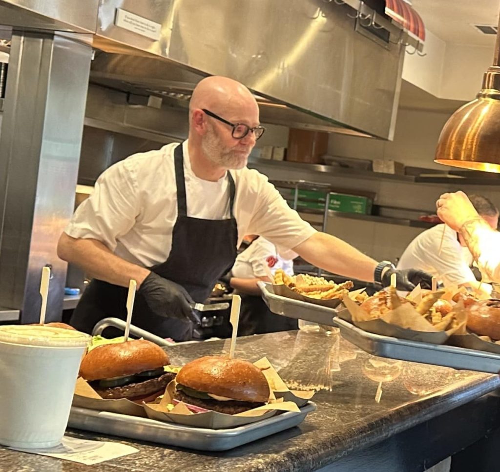 Burgers, fries and milkshakes are ready for pick-up at Burgers & Half Bottles in Yountville. Lisa Adams Walter photo