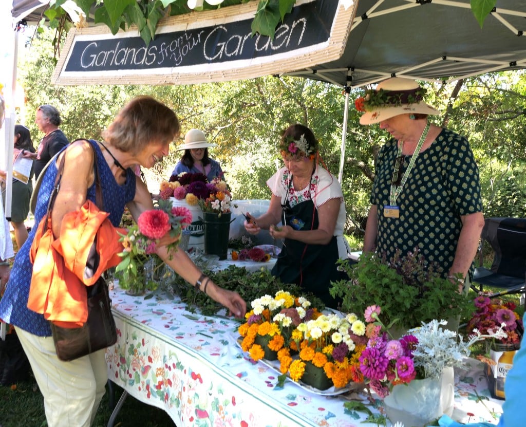 A 'Garlands for your Garden' demonstration at a past Fall Faire. Napa County Master Gardeners photo