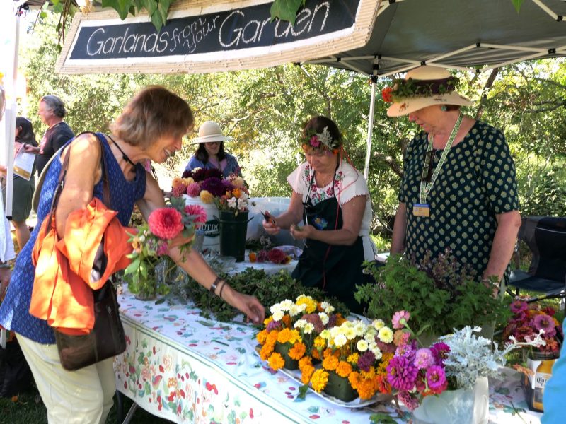 A 'Garlands for your Garden' demonstration at a past Fall Faire. Napa County Master Gardeners photo