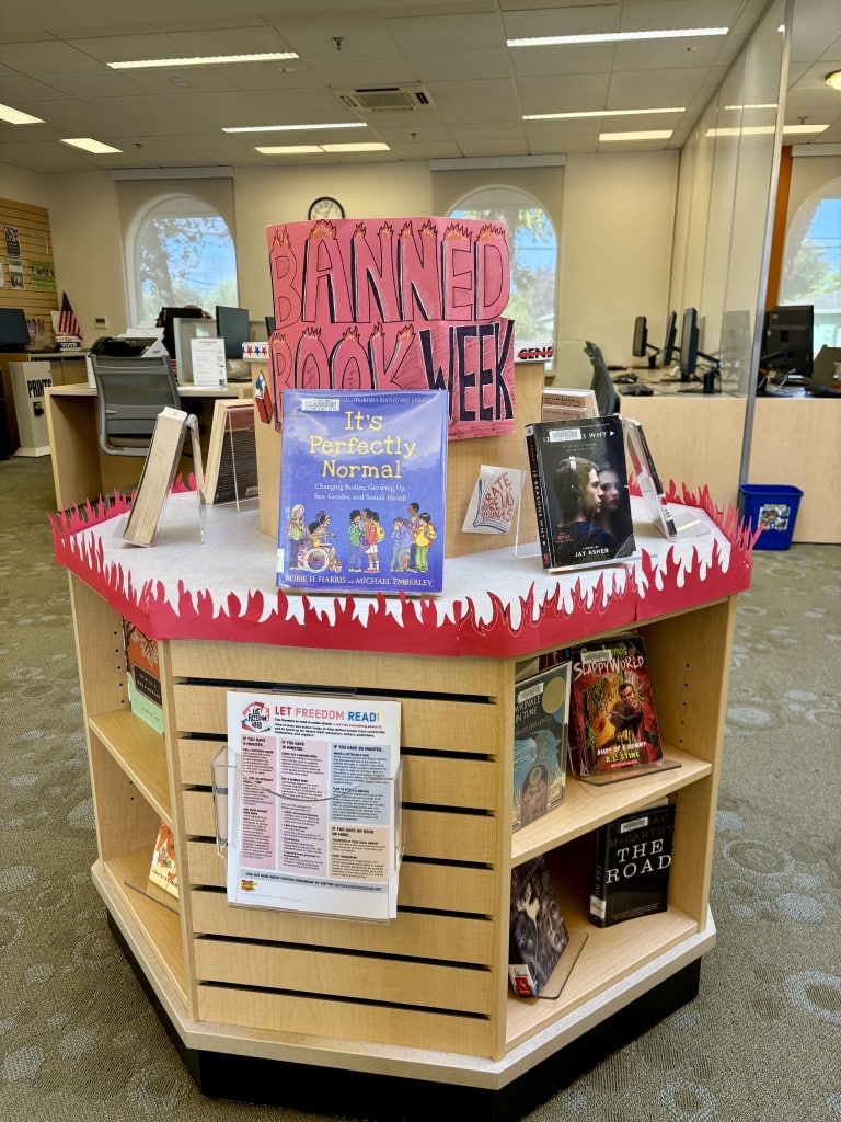 American Canyon Library Banned Books Week display. Submitted photo