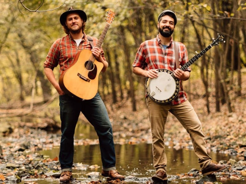 The Okee Dokee Brothers, Joe Mailander (left) and Justin Lansing, perform in Yountville on Oct. 19. Nate Ryan photo