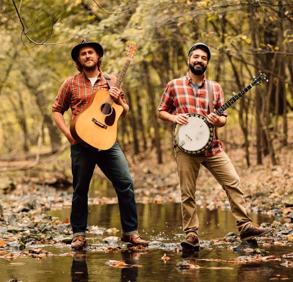 The Okee Dokee Brothers, Joe Mailander (left) and Justin Lansing, perform in Yountville on Oct. 19. Nate Ryan photo