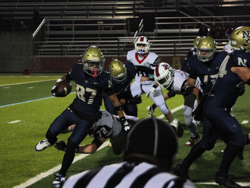 Eryck Gualberto of Napa High makes a run against Justin-Siena on Oct. 31 Kyle Foster photo