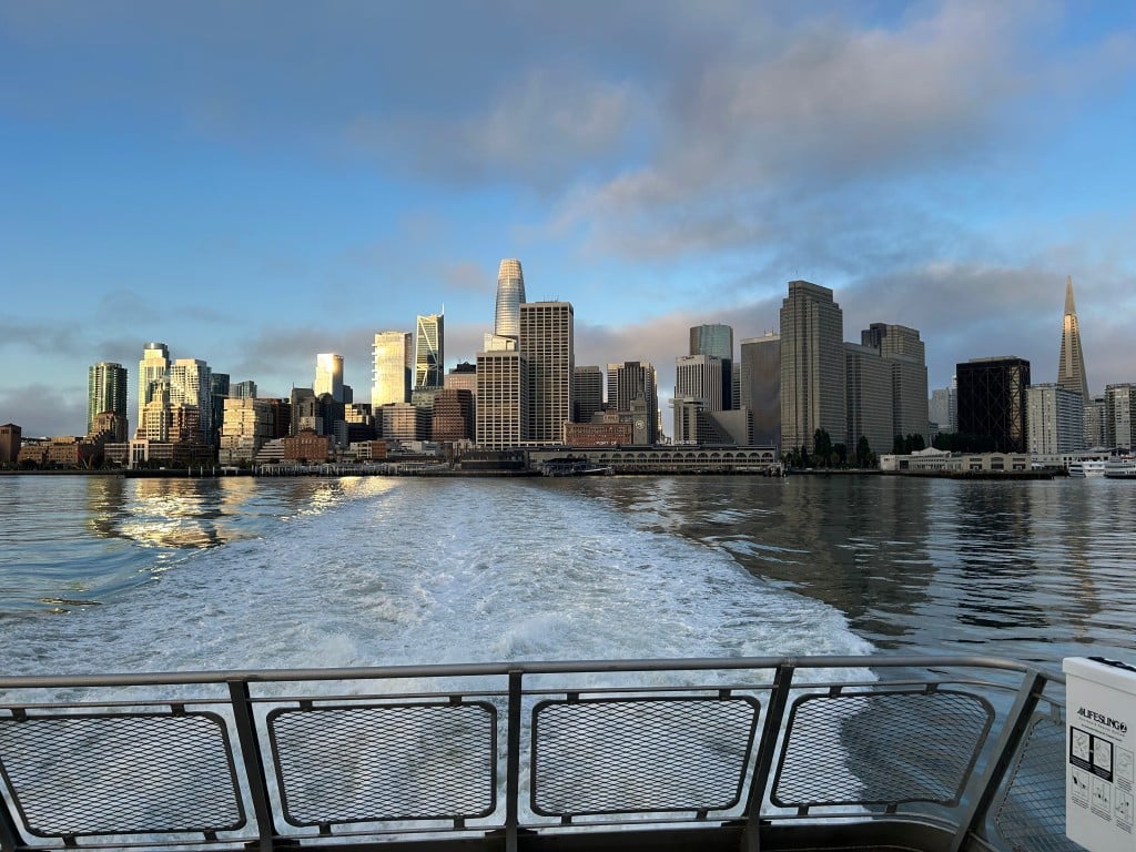 San Francisco skyline from the ferry deapritng to Vallejo. John Schminky photo