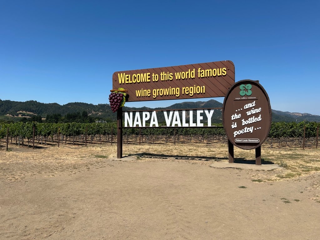 The Napa Valley sign, between Yountville and Oakville. John Schminky photo