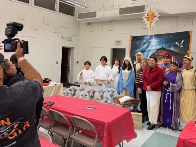 A reenactment of Mary and Joseph's search for an inn before the birth of Jesus in Bethlehem during the Saturday, Dec. 13 posada at Mikolajcik Center in American Canyon. Kerana Todorov photo