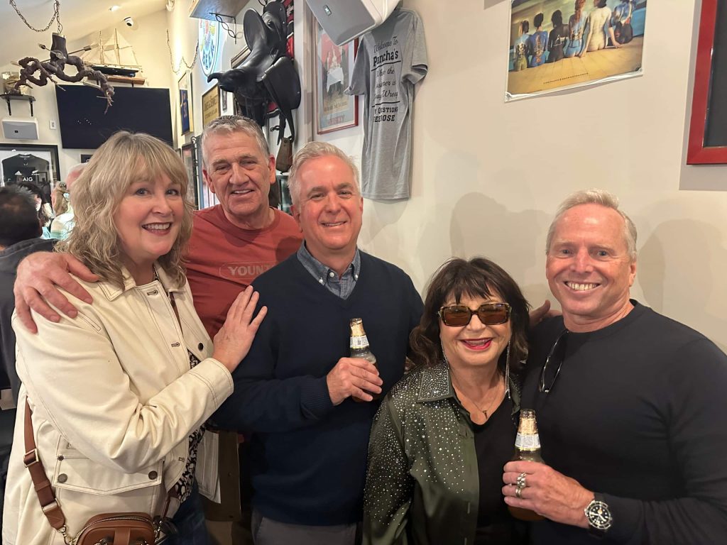 Robin McKee Cant, John Cant, Rob Wiley, Iren Jenny and Thomas Henthorne celebrated at Pancha's on Jan. 15. Lisa Adams Walter photo