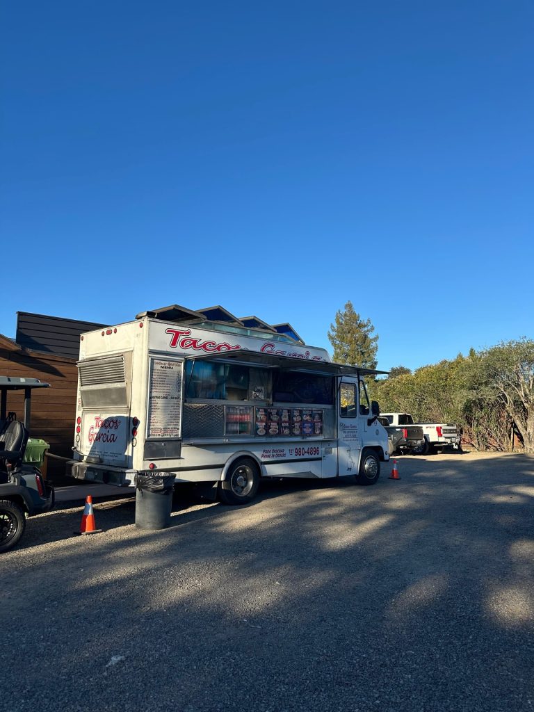 The Tacos Garcia food truck was back at home outside Pancha's at the Jan. 15 grand opening. Lisa Adams Walter photo