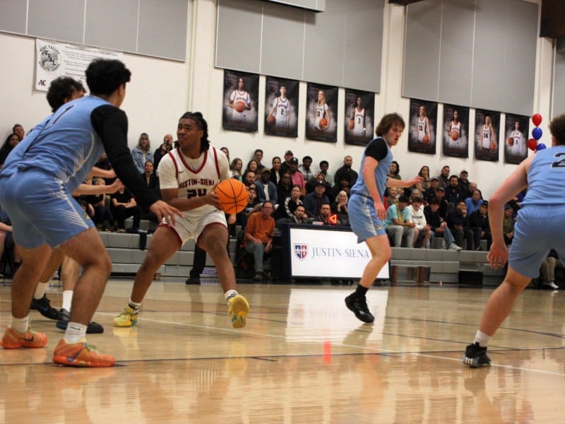 Justin-Siena beat Napa High boys basketball on Feb.7 at Dan Clark Gym. Kyle Foster photo