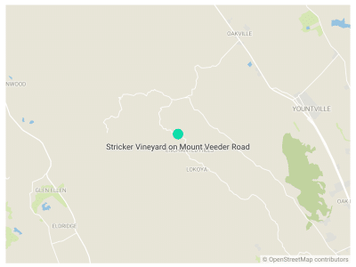 Map showing location of vineyard