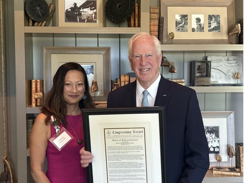 U.S. Rep. Mike Thompson named Leslie Lew as the 2026 Napa County Woman of the Year. Submitted photo