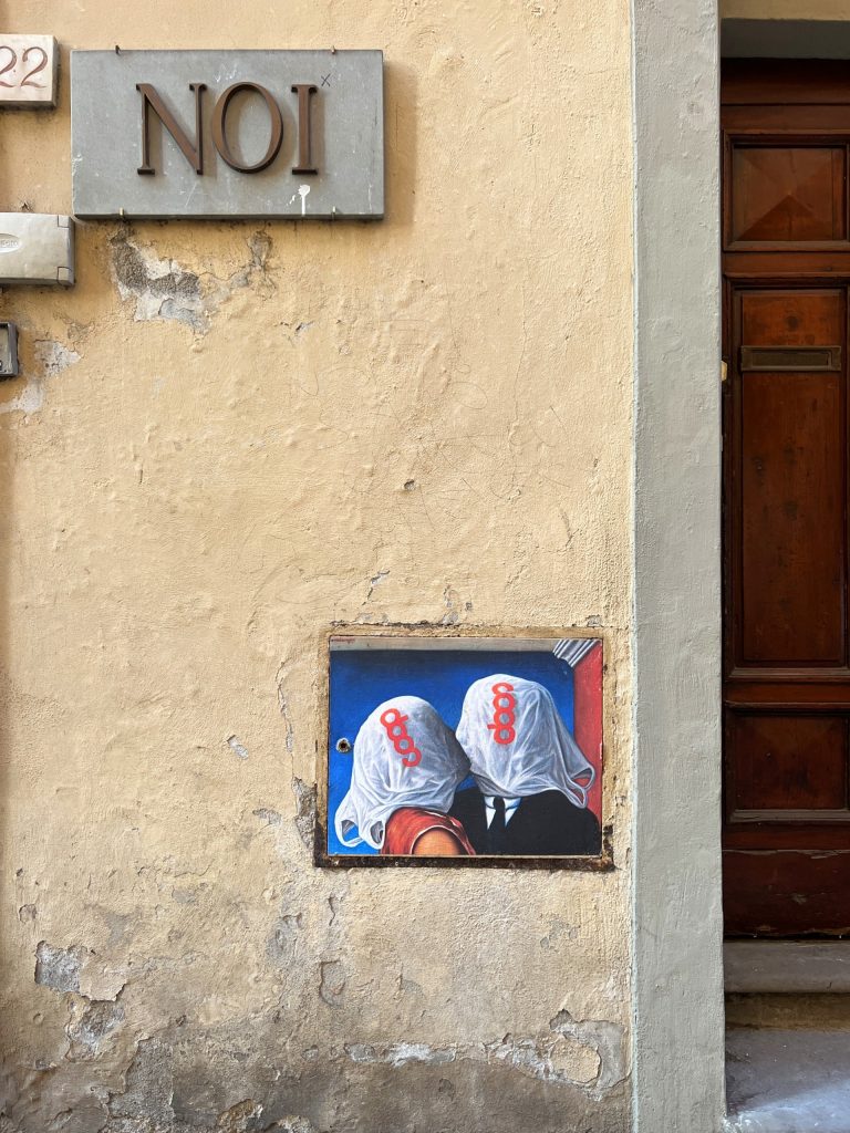 "COOP Kiss" in Florence, by Katherine Zimmer.