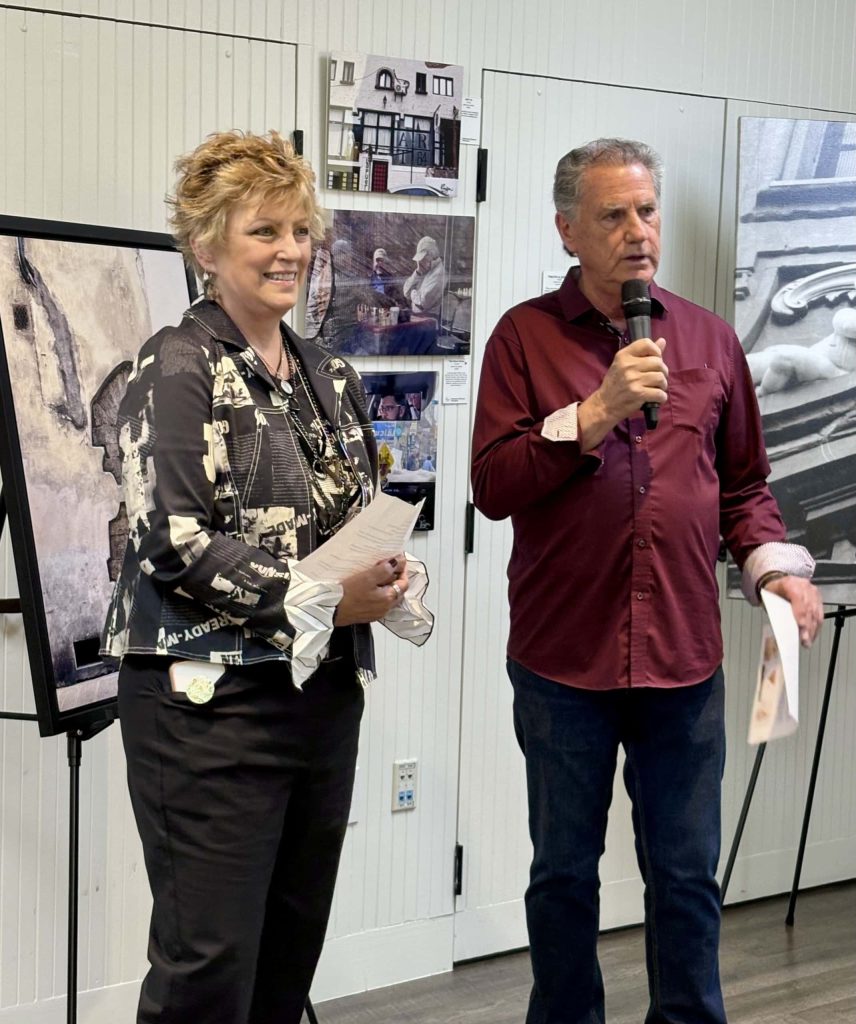 Katherine Zimmer at her art show opening in April 2026. Submitted photo
